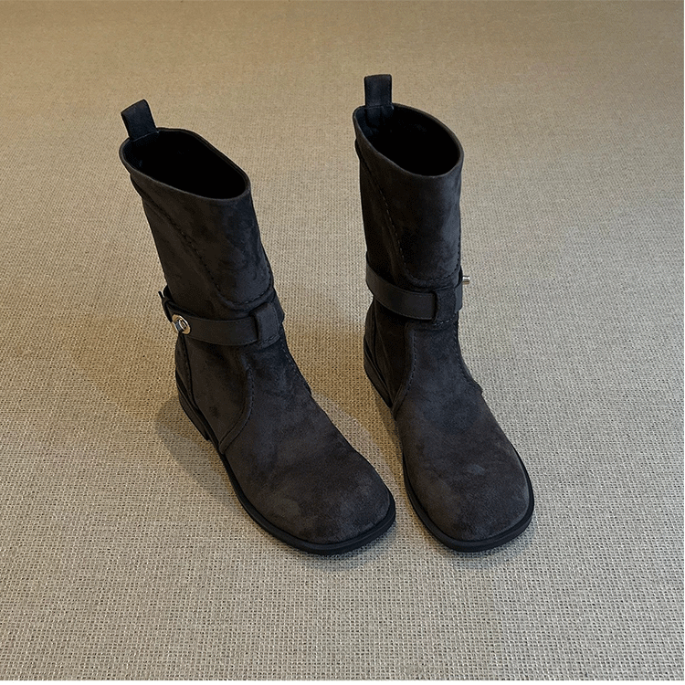 Bottes françaises vintage Suede Western Ankle