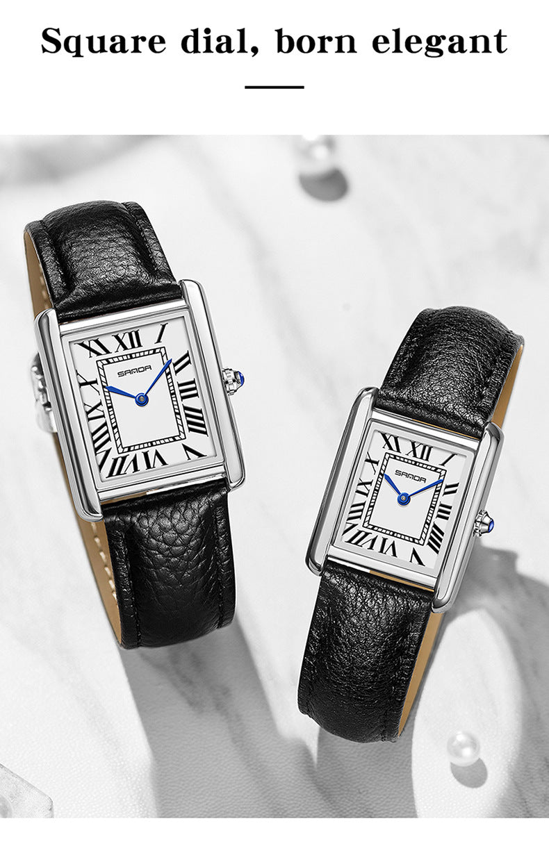 Roman Scale Couple Mode Imperméable Montre