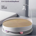 3-en-1 Cat Scratcher avec téter de plumes Bell Ball et carton ondulé