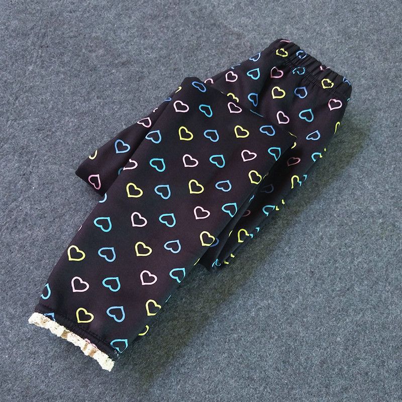 Pantalons Sweet Girls-pied de dentelle Pantalons minces