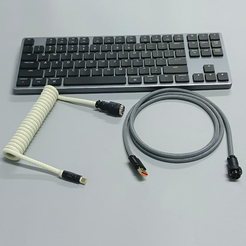 8K Magnetic Shaft Machinery Keyboard Cable Cable Cable Aviation Encens Insert Ressort