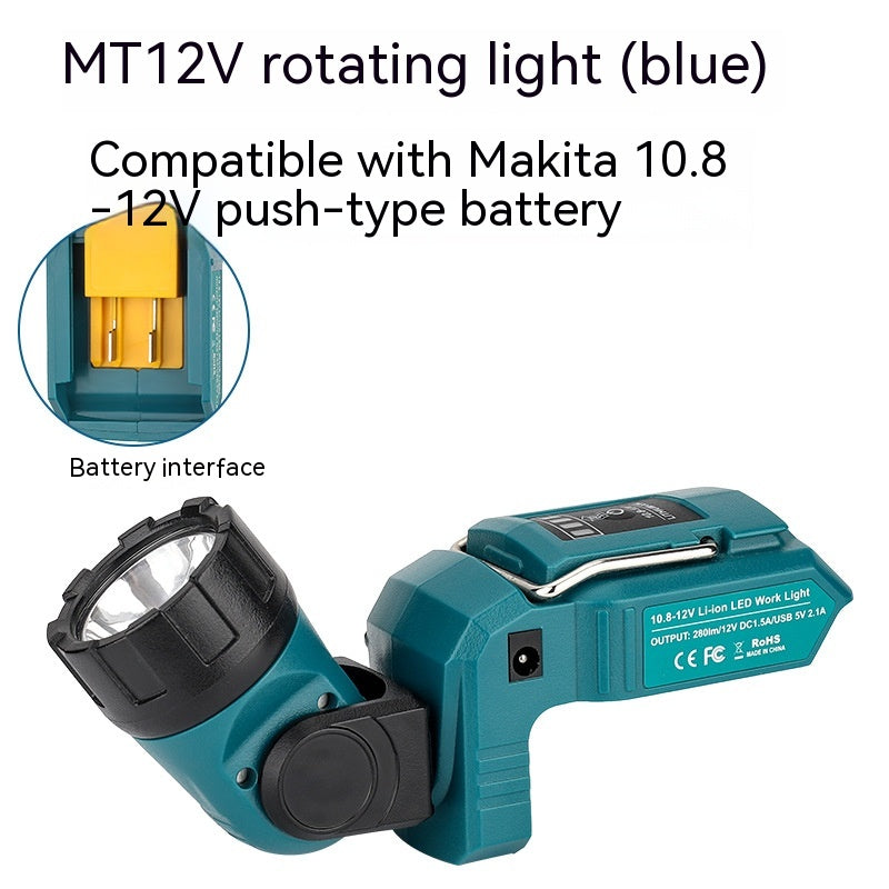 Lampe de poche rotative universelle LED rechargeable