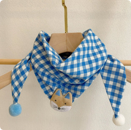 Style coréen coton-linen Plaid enfants écharpe polyvalent et facile à assortir