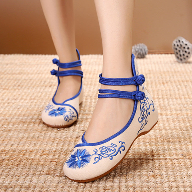 Elegant Hauteur Augmentant Semelle Intérieure Femmes Simples Chaussures