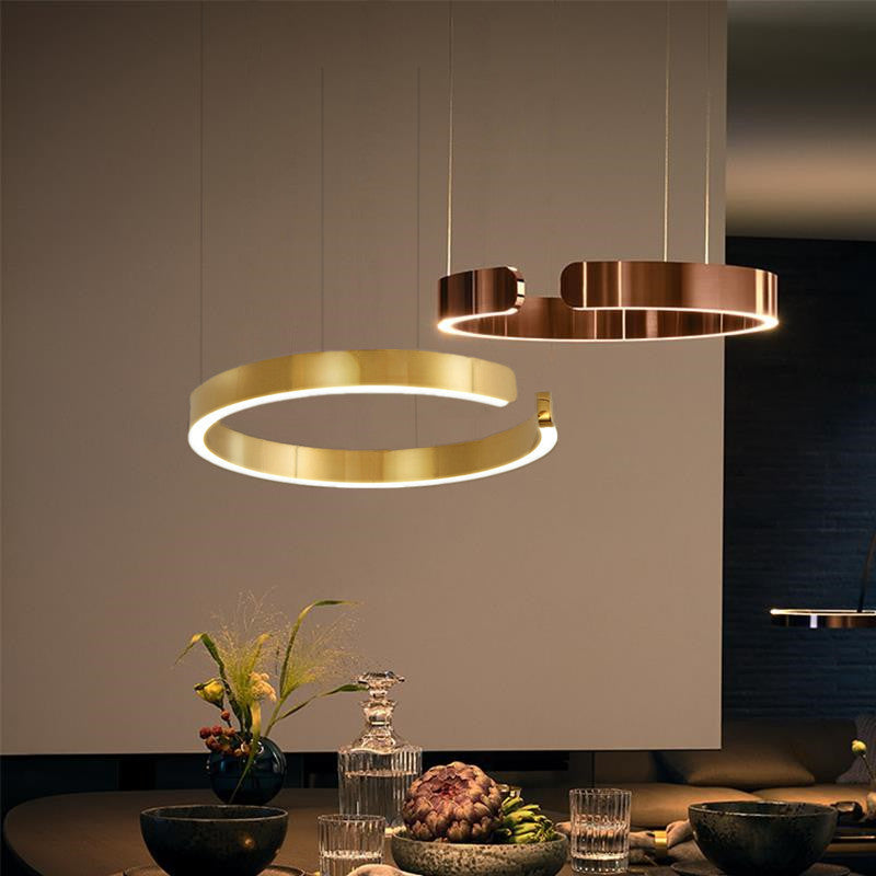 LED Full-spectrum salle à manger moderne Chandelier avec un design léger et luxueux