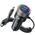 60W Fast Car Phone Charger with Spring C Cable
