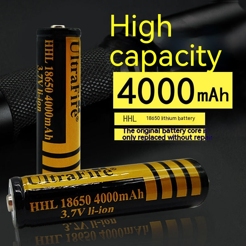 18650 Batterie au lithium pointu pour lampes de poche à lumière forte