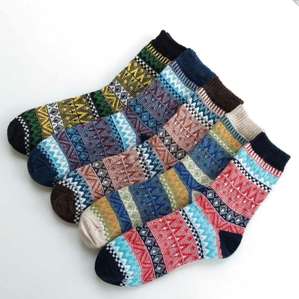 Chaussettes homme Vintage style ethnique Chaussettes en laine pour l'hiver