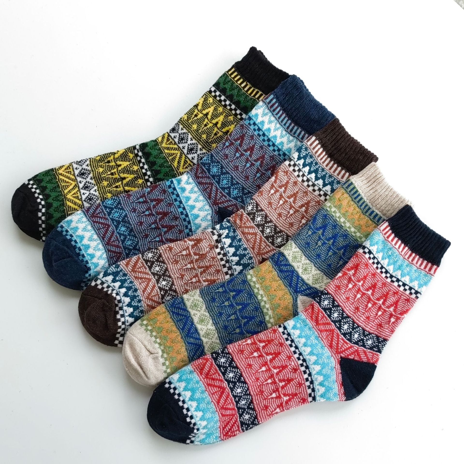 Chaussettes homme Vintage style ethnique Chaussettes en laine pour l'hiver
