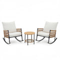 Ensemble de chaises à bascule 3 pièces Patio
