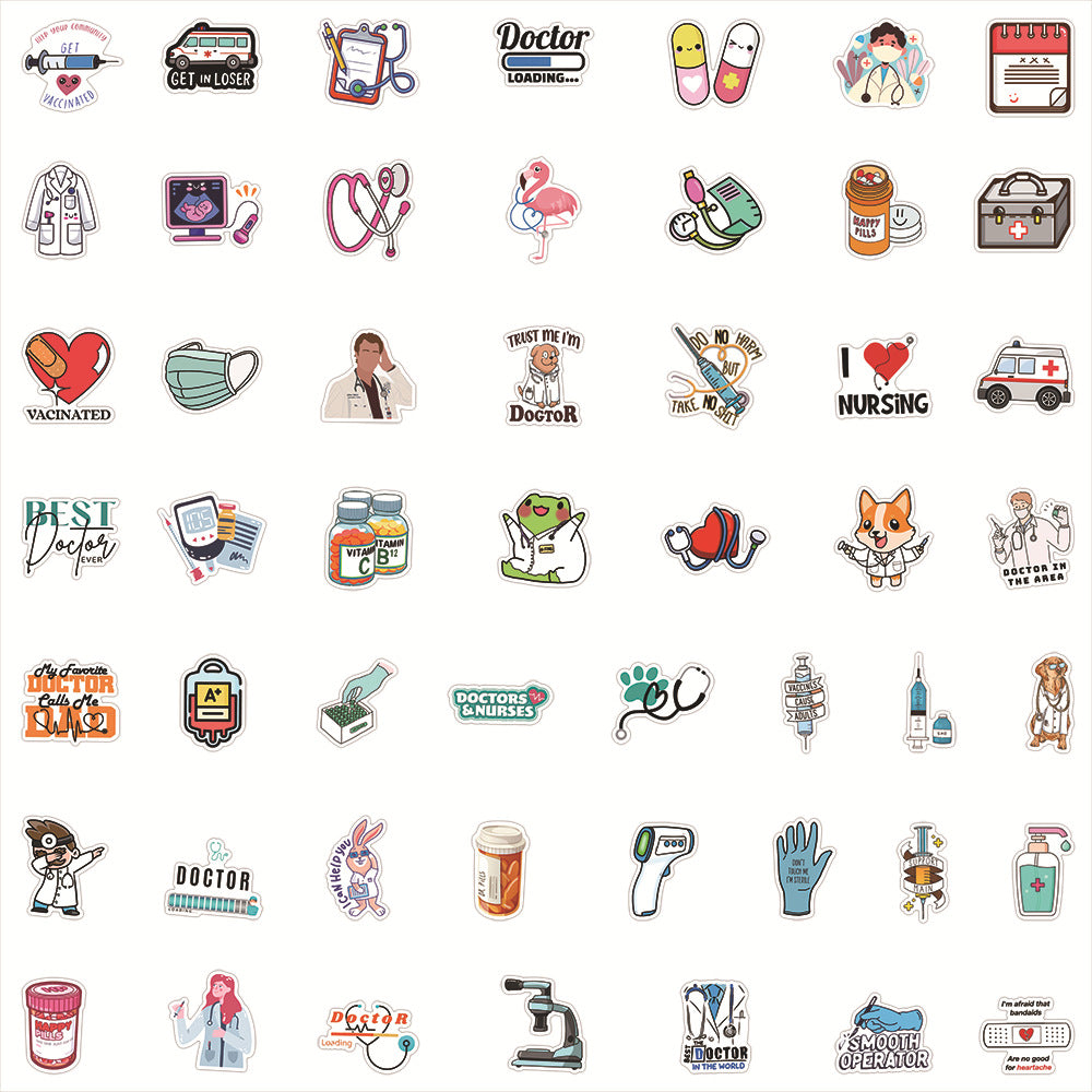 50 feuilles de stickers imperméables pour des coupes à eau de cahier