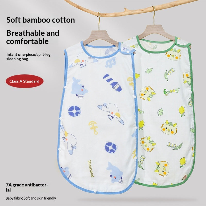 Baby And Toddler Summer Sleeping Bag Class A Pure Cotton Gauze Vest Style