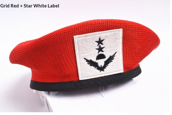Enfants Star-themed Performance Beret Red Security Uniforme Sailor Dance Cap Equestrian H