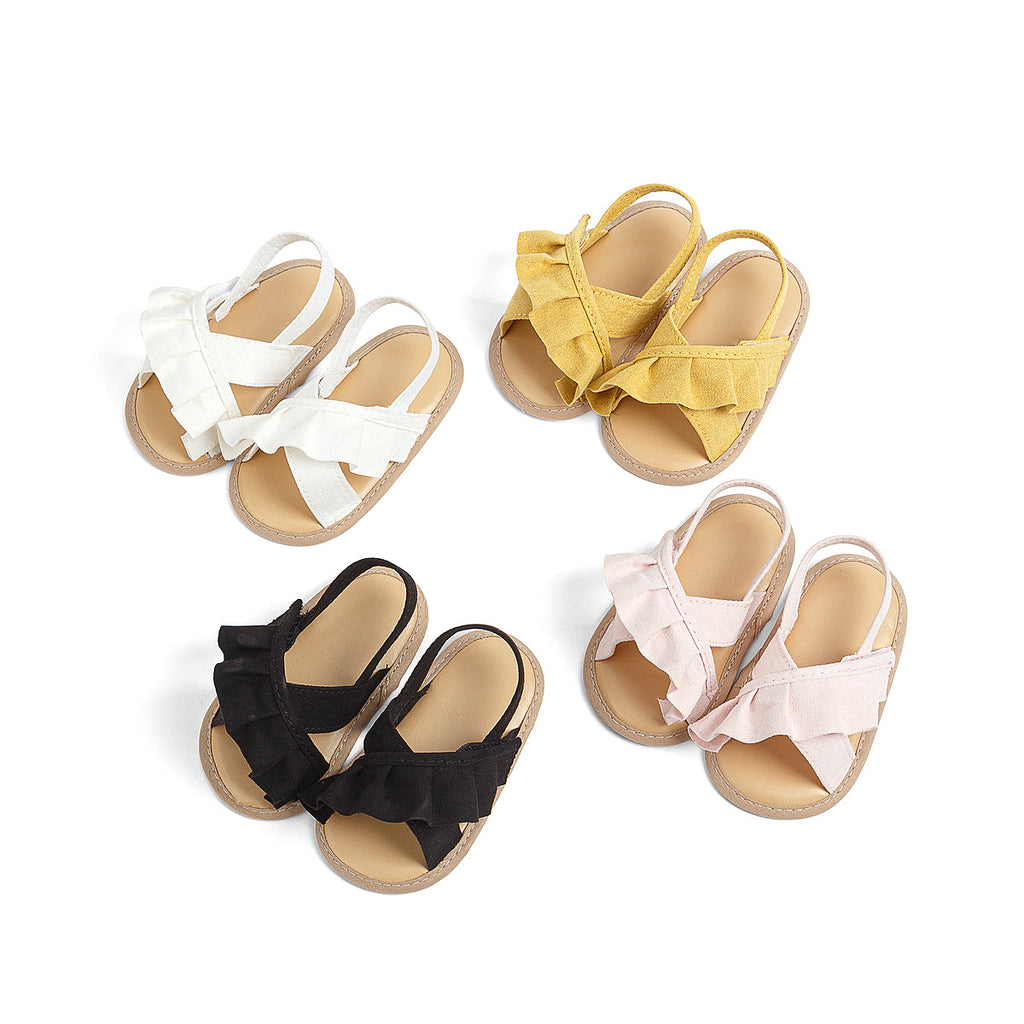 Printemps et été bébé fille tout-petit Chaussures Soft Bottom Lace