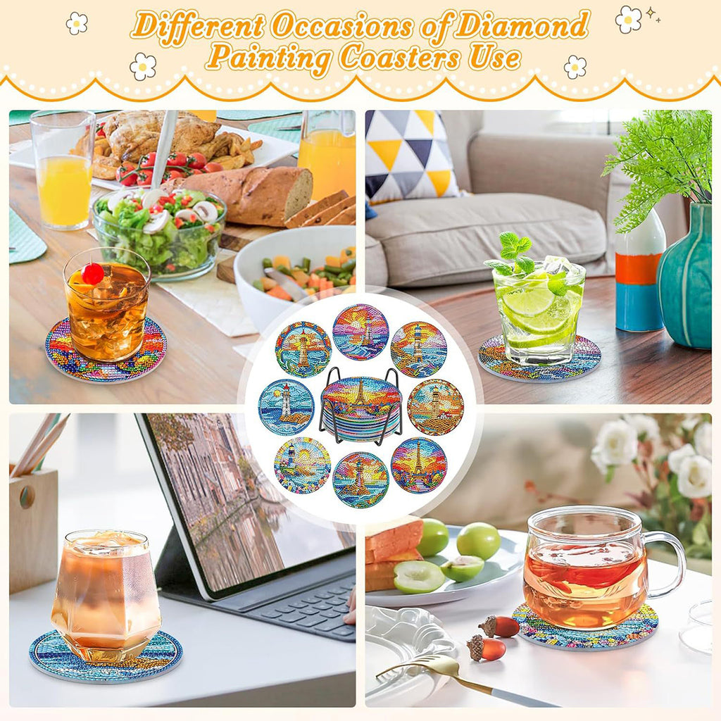 Diamant Art Dessin Coaster avec support