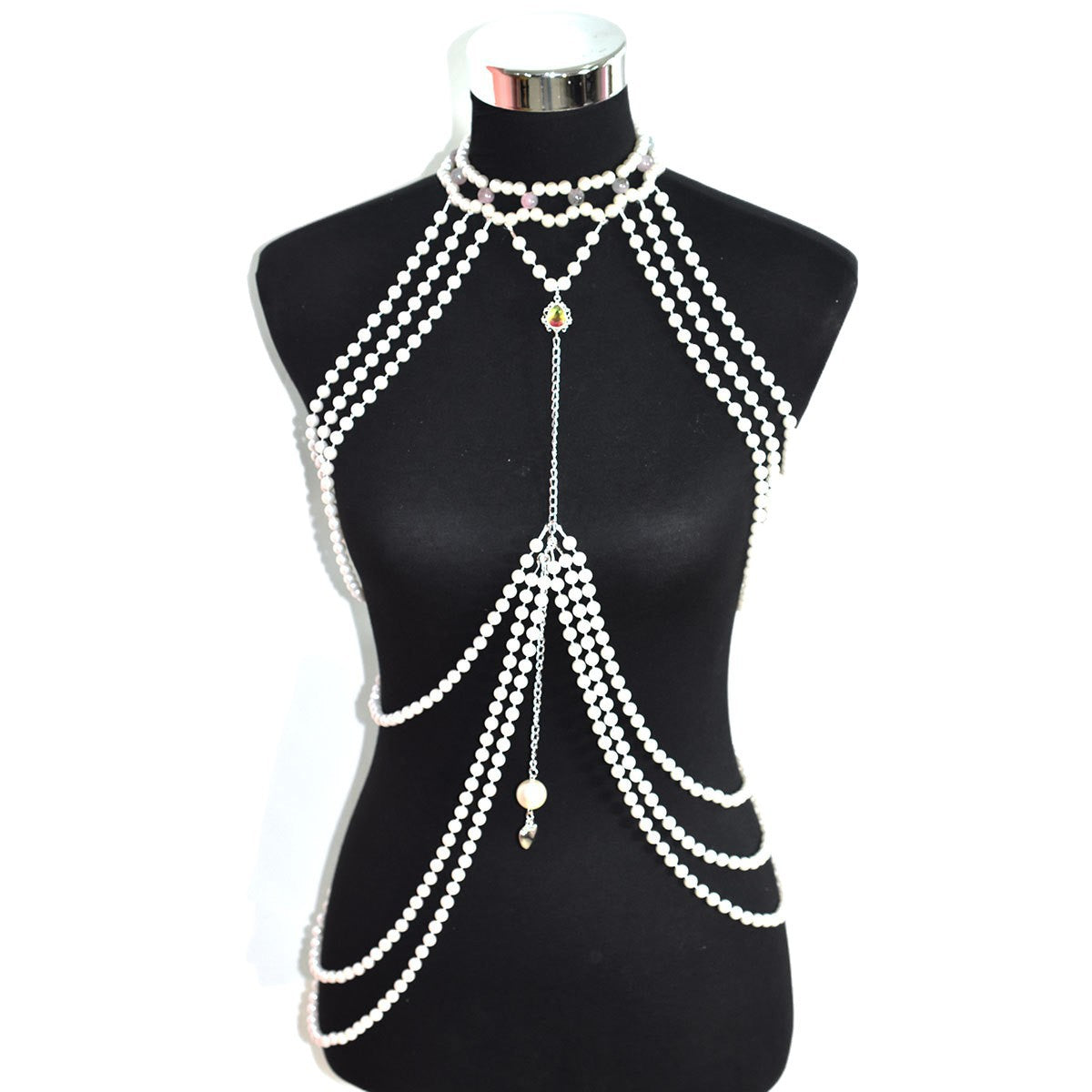 Long Faux Pearl Pendentif Femmes Chaîne du corps