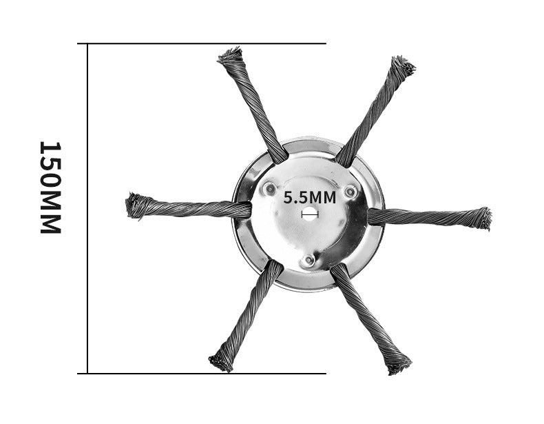 2pc 6 pouces 6Wire Steel Trimmer Head