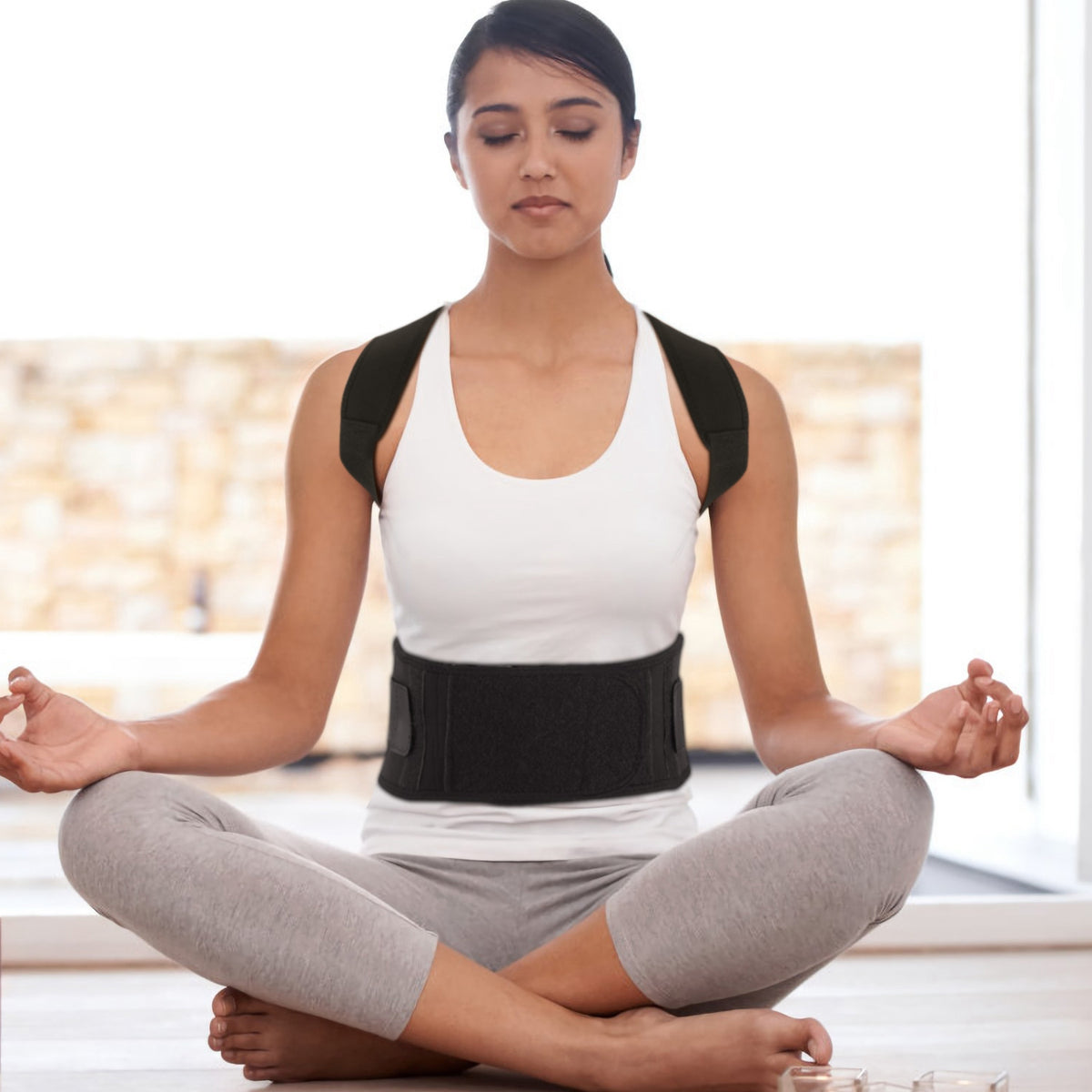 Unisex Posture Corrector Magnetic Lumbar Back Support Posture Belt Adjustable Upper