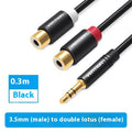 Câble audio 3,5mm revolver double tête Lotus