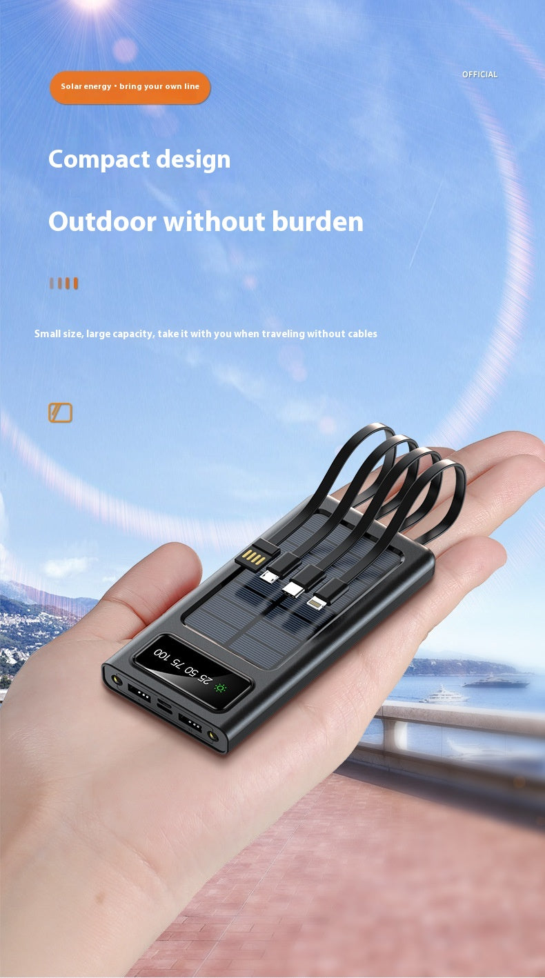 Avec câble à quatre fils Solar Energy Portable Batterie pour téléphones mobiles