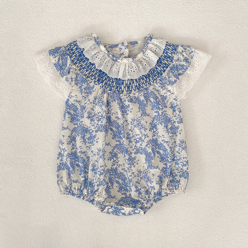 Romper Floral Léger Pour Bébé Filles