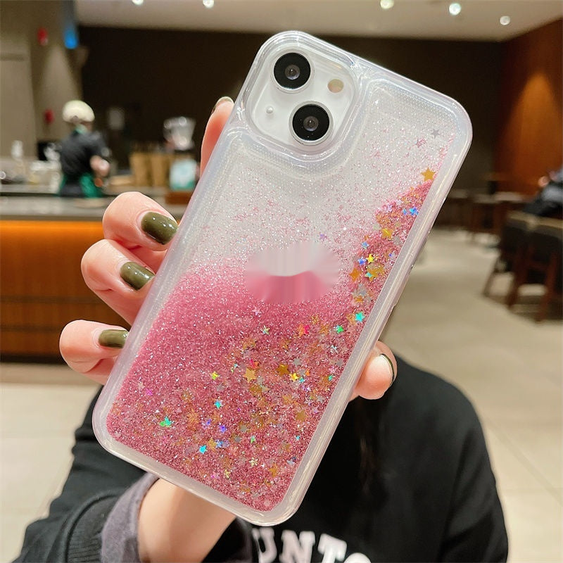 Étui de téléphone résistant aux éclaboussures avec sable liquide glacé