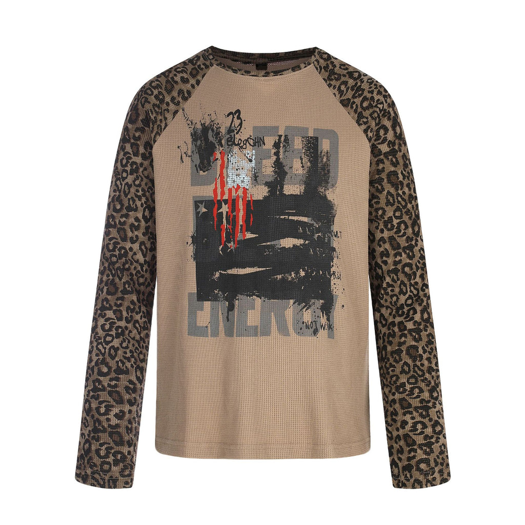 Lettre Graffiti Imprimer T-Shirt Basculant Loose-Fit pour hommes et femmes