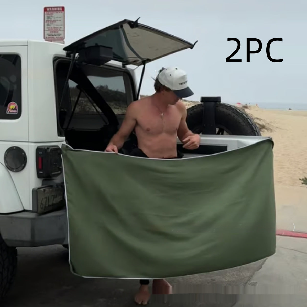 Voiture Baignoire magnétique Serviette extérieure Plage de bain