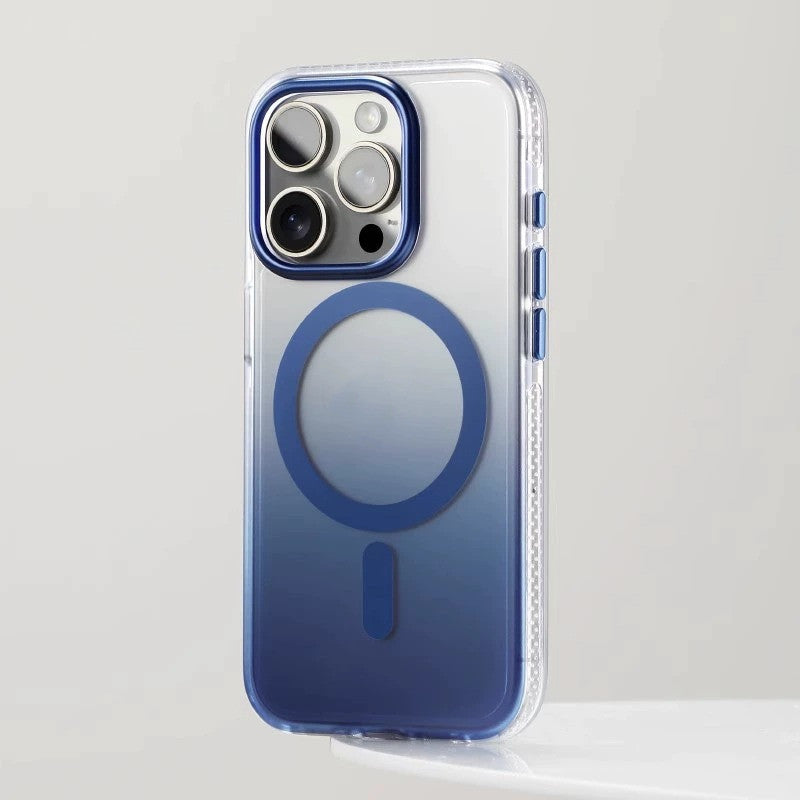 Aurora magnétique gradué laser Applicable 17ProMax Étui de protection pour téléphone portable gelé