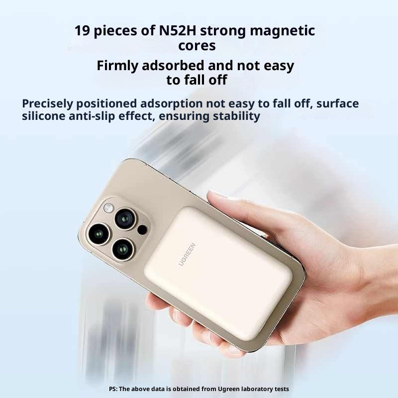 Banque de puissance sans fil magnétique ultra-mince Compact Portable