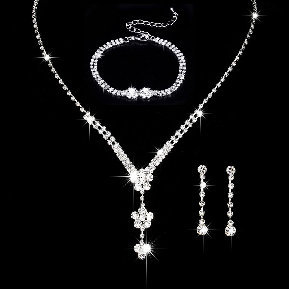 Ensemble de bijoux Y-Drop CZ 3Pcs pour femmes