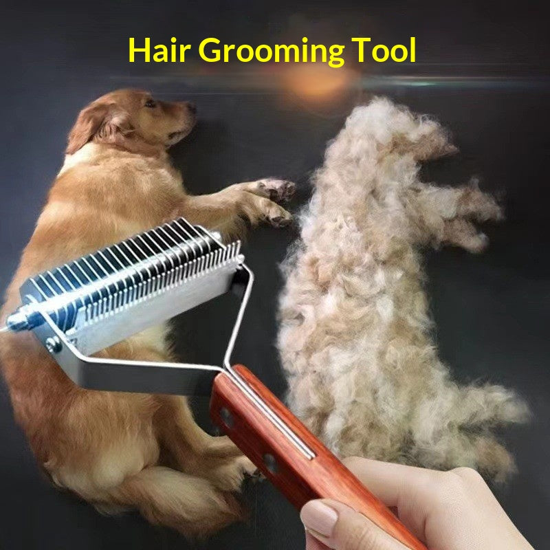 Peigne de démaquillage de chien anti-tangle et brosse pour animaux