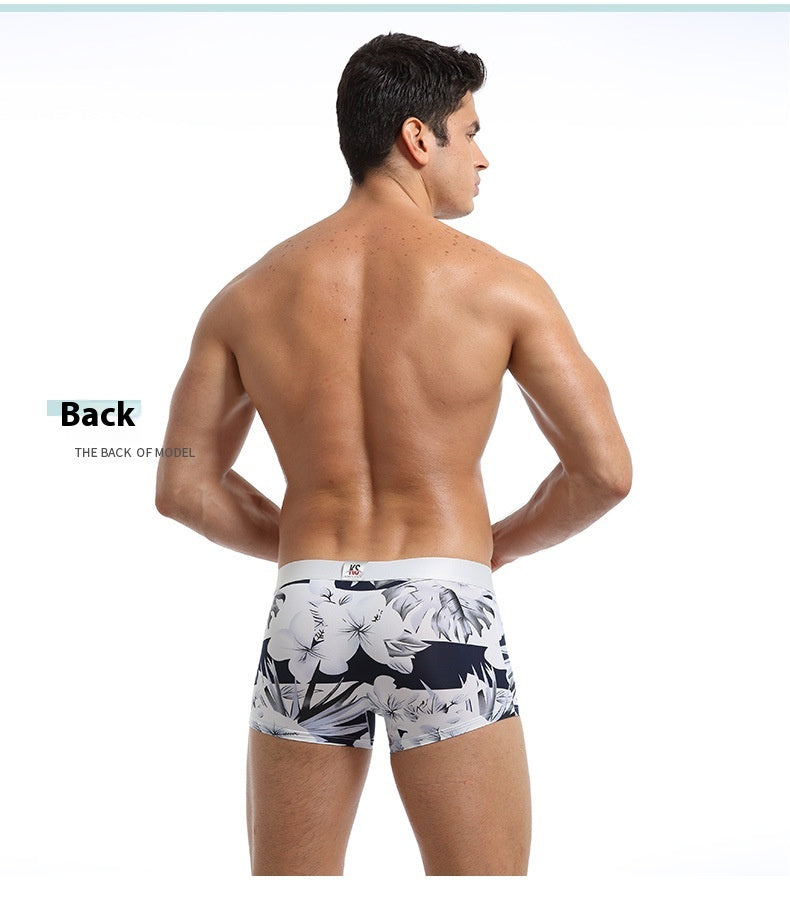 Boxers de mode en soie glacée imprimés