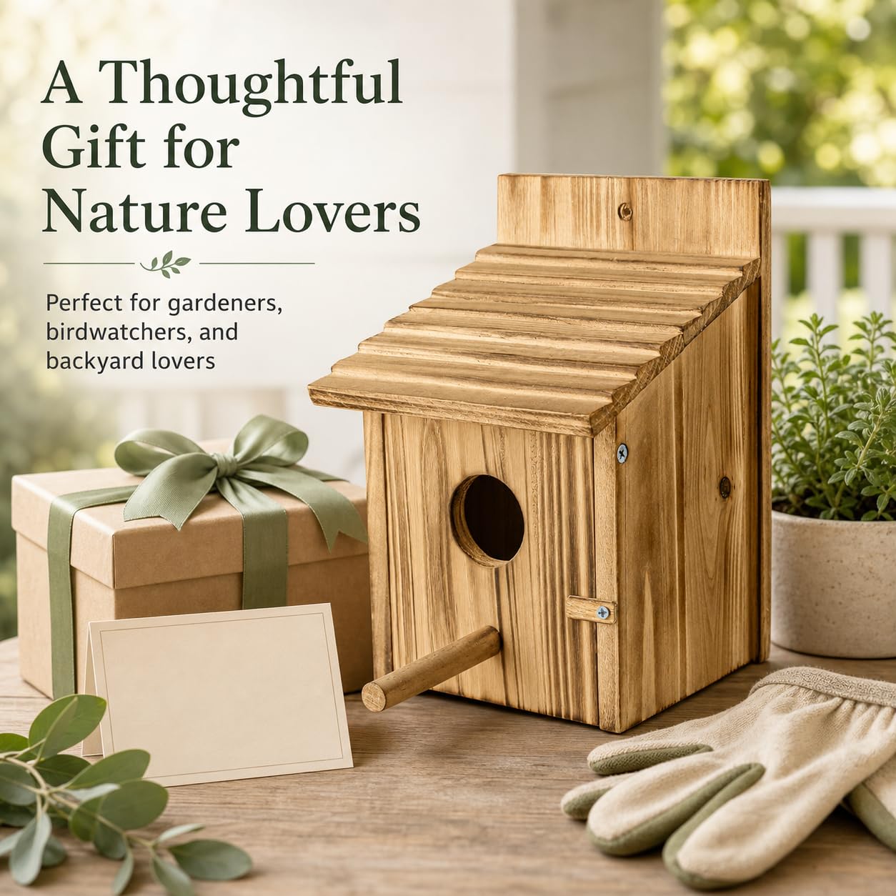 Maison d'oiseaux en bois pour l'extérieur