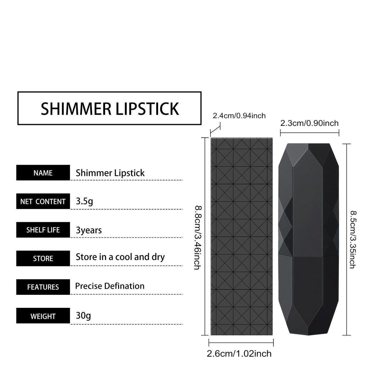 Zephoco Shimmer Couleur des lèvres