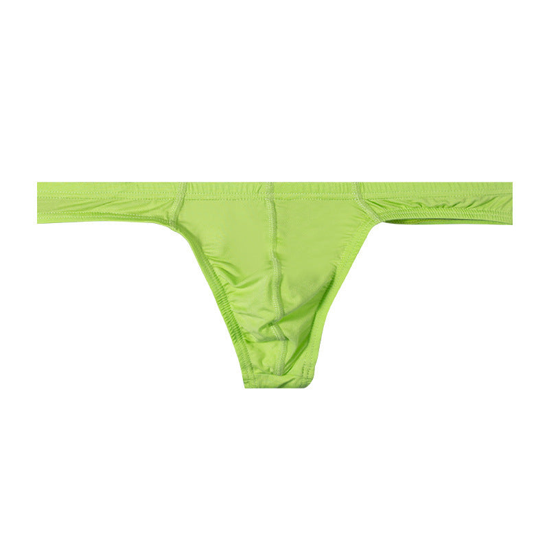 Hommes confortable respirant couleur solide faible taille T-back