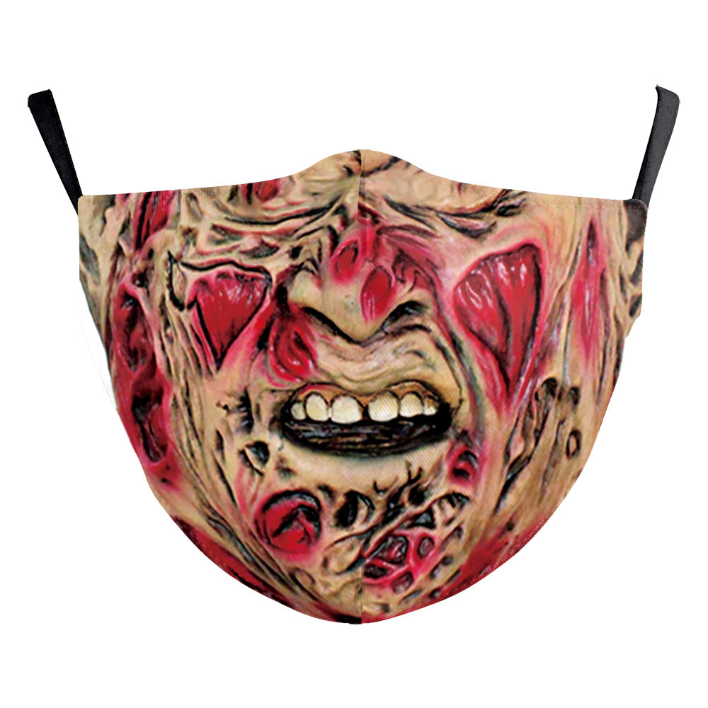 Impression numérique Clown Halloween Funny Horror Double couche Masque de poussière