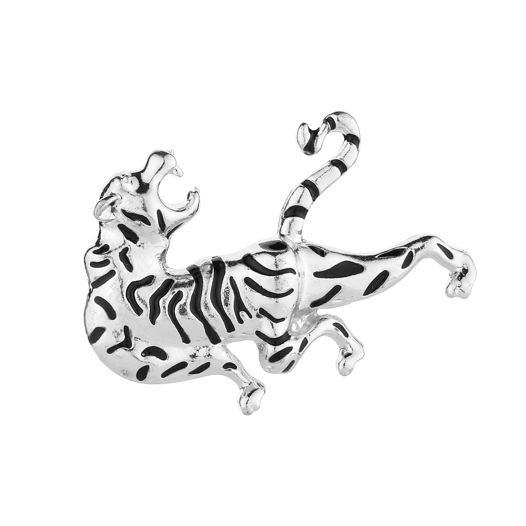 Fierce Tête Lion et Tigre Brooch Vintage Personnalisé