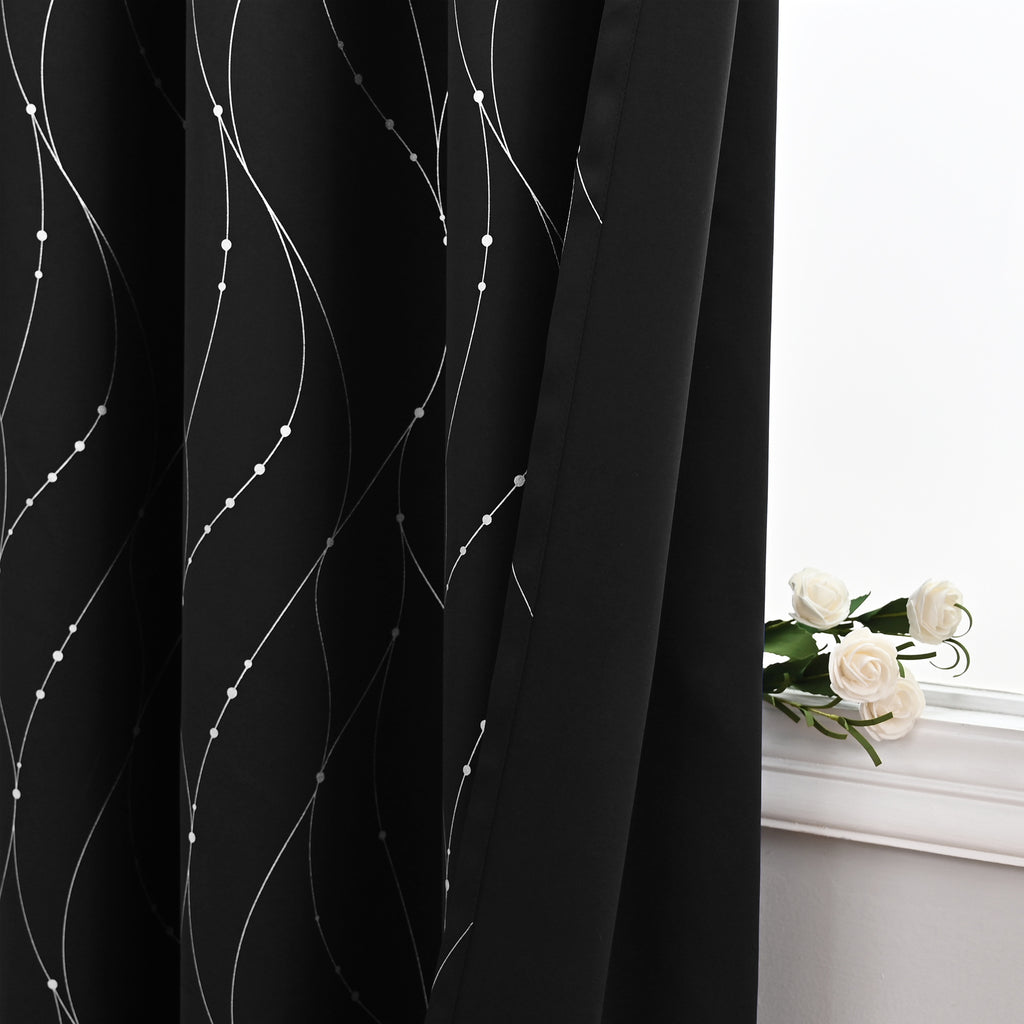 Moderne Minimalist Ameublement Rideaux décoratifs noir
