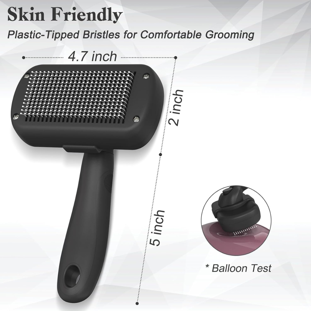 Brosse à linge auto-nettoyante - Outil de grooming pour chiens