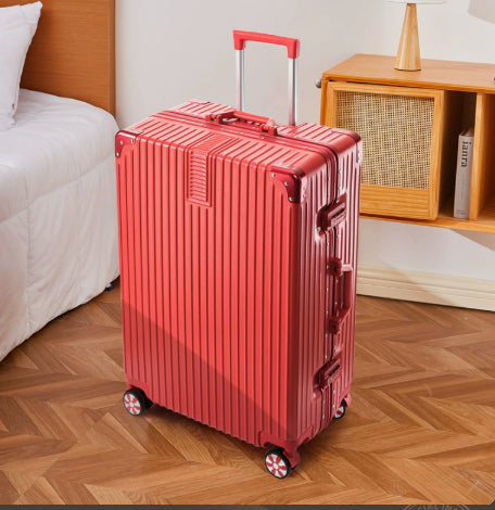Valise de chariot femme Grande capacité Cuir durable avec une serrure et une fermeture éclair