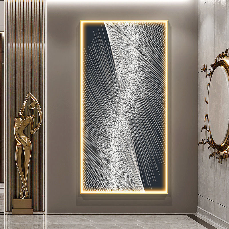 Modern Light Luxury Wall Abstract avec photo de suspension de lumière