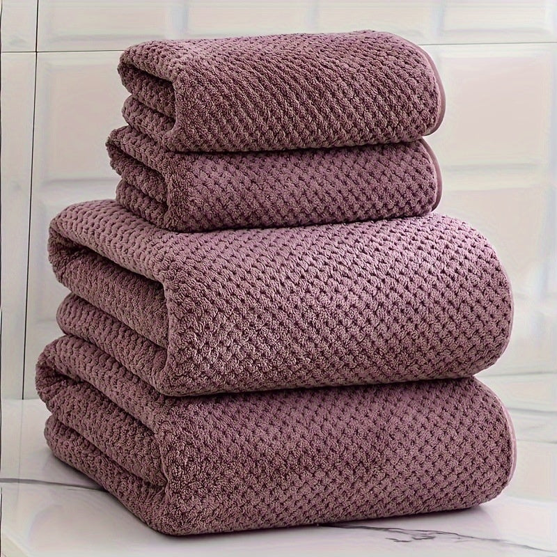 Ensemble de serviettes de bain en polaire à 4 pièces