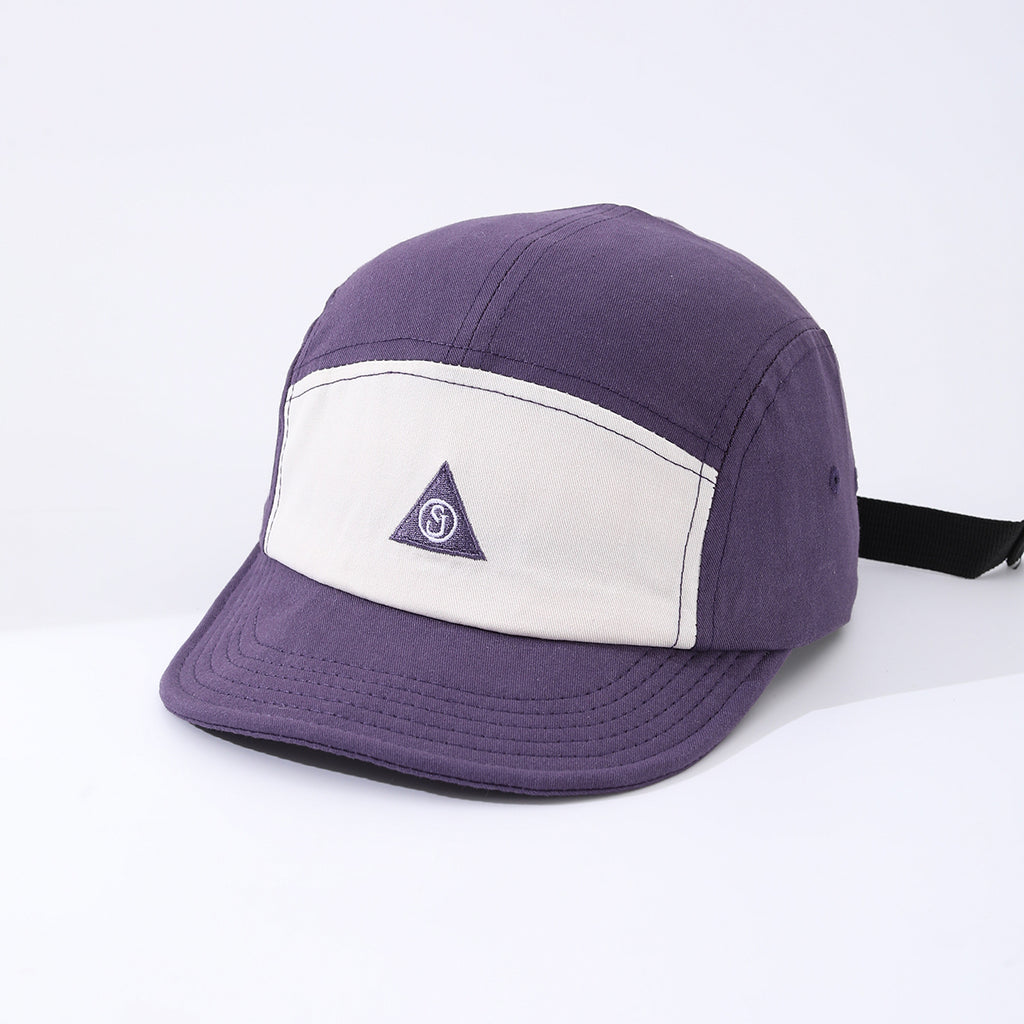 Men's Patchwork Adjustable Triangular Lettered Flat Brim Sunshade Quick Dry Soft Top Visor