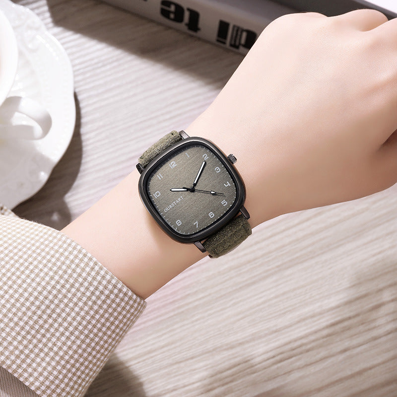 Montre étudiante Casual Digital Exam Quartz Suede Belt