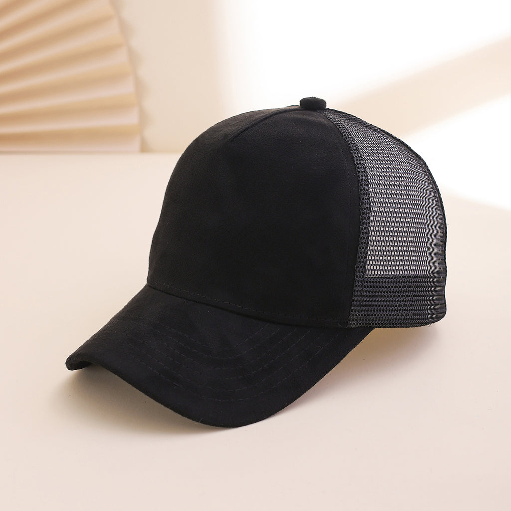 Simple et polyvalent Imitation Tissu Suede Casquette de baseball multicolore pour l'été extérieur