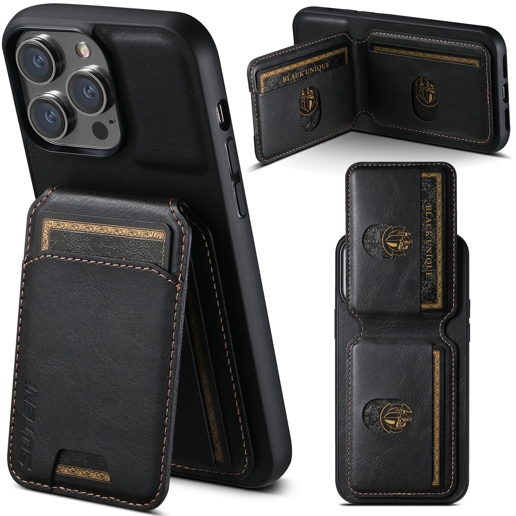 Cas de téléphone de carte PU applicable