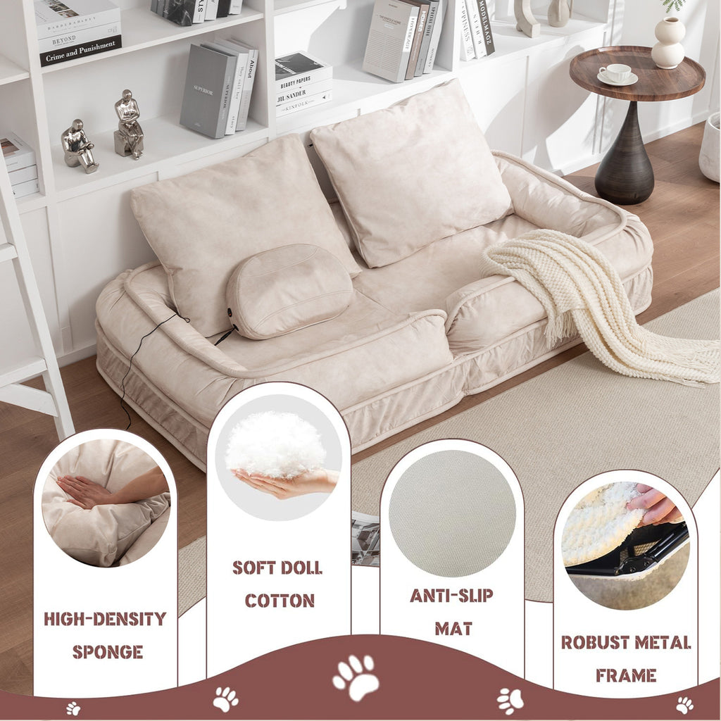 Lit de chien humain rembourré pour adultes et animaux de compagnie