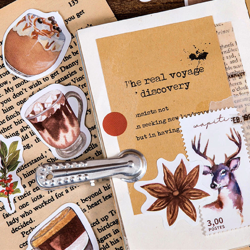 Stickers Coin Coffee Shop Série Box-packed Ins Style Journal Journal Stickers