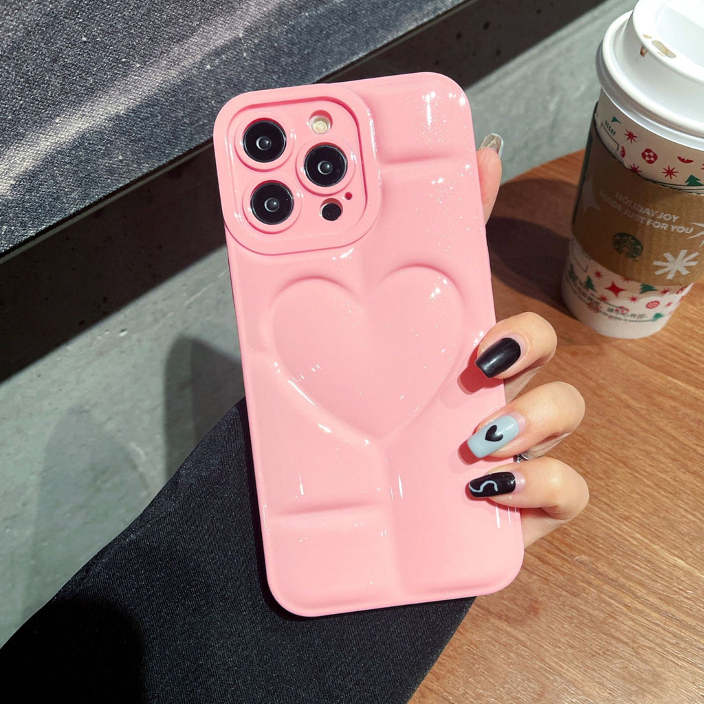 Grand amour Glitter Phone Case Shockproof Couverture de protection tout compris